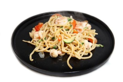 Spaghetti con scampi